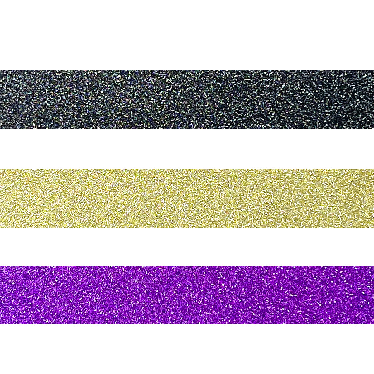 Wrapables Glitter and Shine Washi Tapes Decorative Masking Tapes (Set of 3) Onyx Glitz and Glitter