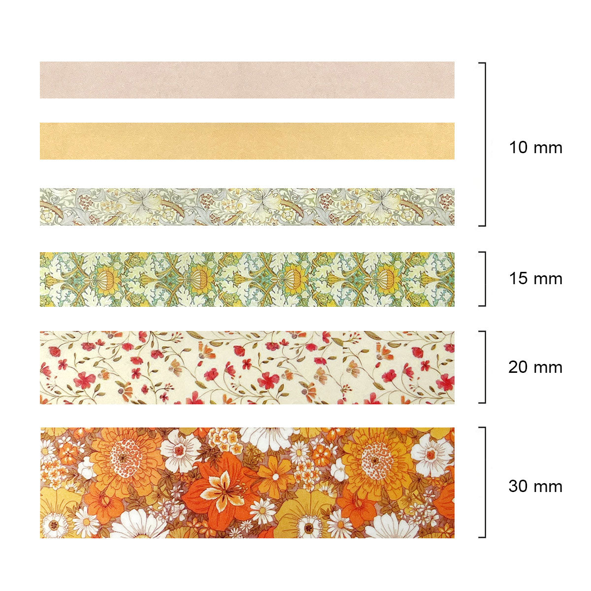 20 Rolls Floral Washi Tape Set 15mm Tape Diy Craft Masking