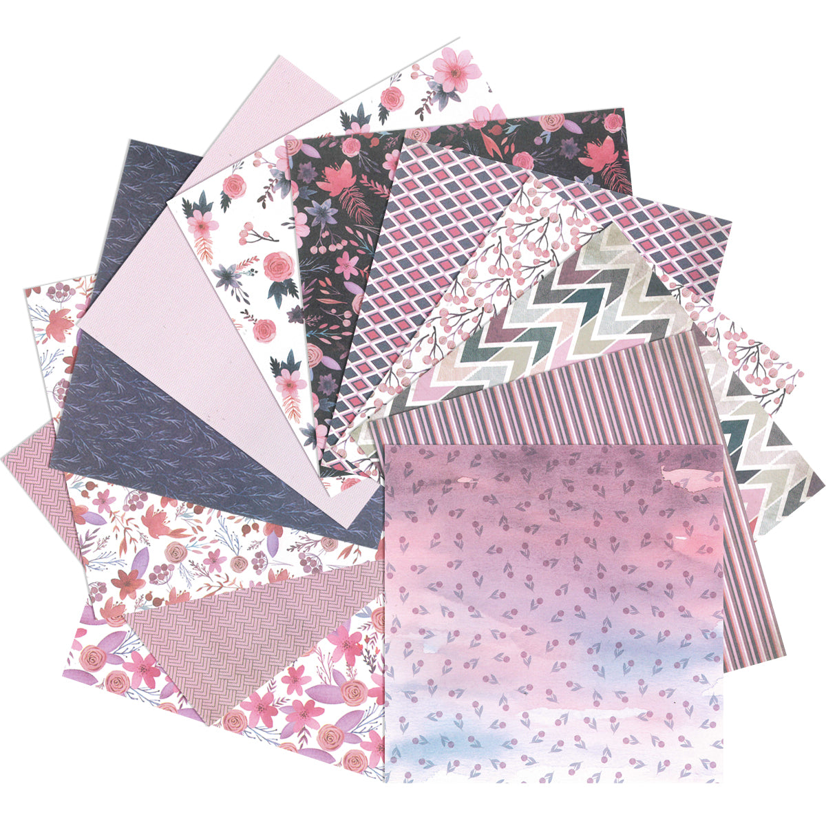 Wrapables 6x6 Decorative Single-Sided Scrapbook Paper for Arts & Crafts Projects, Scrapbooking, Card-Making