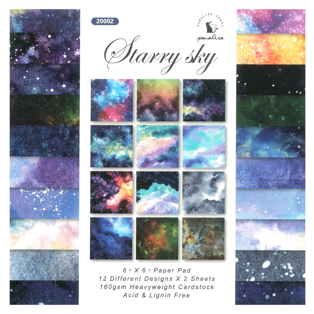Wrapables 6x6 Decorative Single-Sided Scrapbook Paper for Arts & Crafts Projects, Scrapbooking, Card-Making