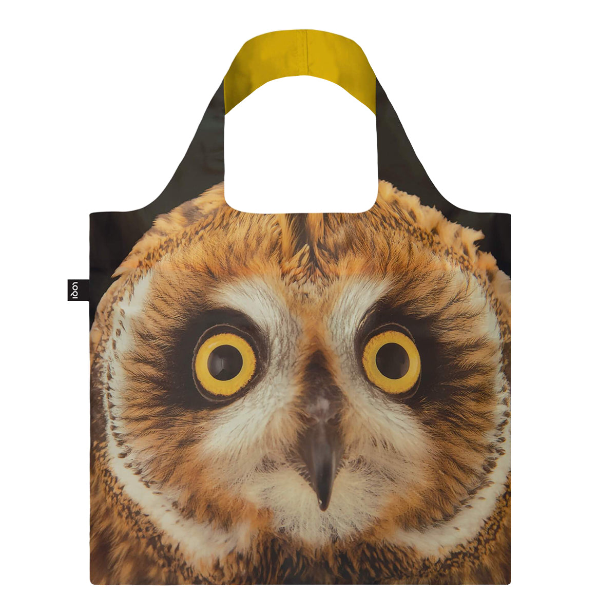 LOQI National Geographic Short-eared Owl Reusable Shopping Bag