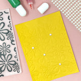 Wrapables Embossing Folder Paper Stamp Template for Scrapbooking, Card Making, DIY Arts & Crafts (Set of 2)