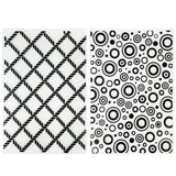 Wrapables Embossing Folder Paper Stamp Template for Scrapbooking, Card Making, DIY Arts & Crafts (Set of 2)