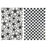 Wrapables Embossing Folder Paper Stamp Template for Scrapbooking, Card Making, DIY Arts & Crafts (Set of 2)