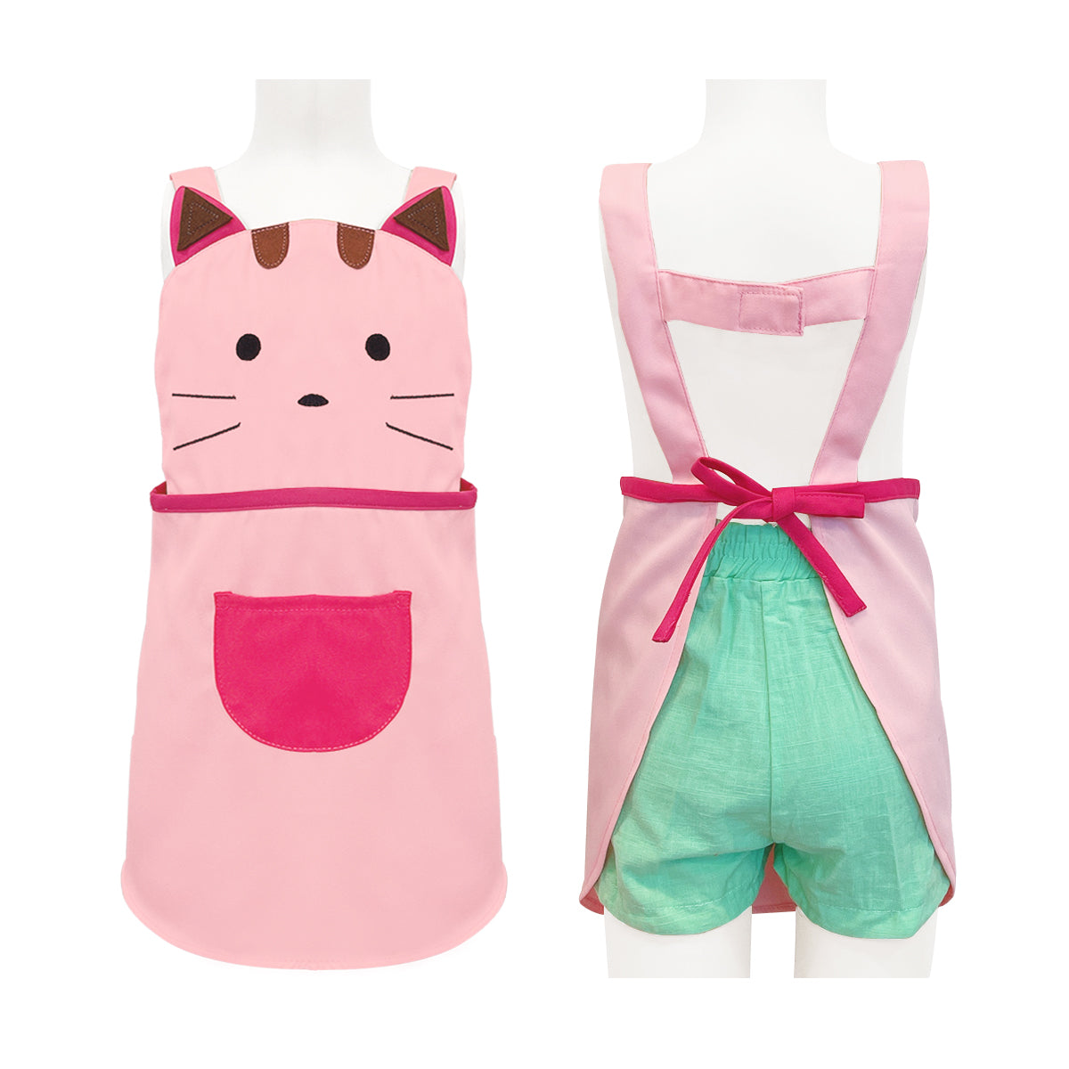 Wrapables Cute Pink Kitty Children's Apron