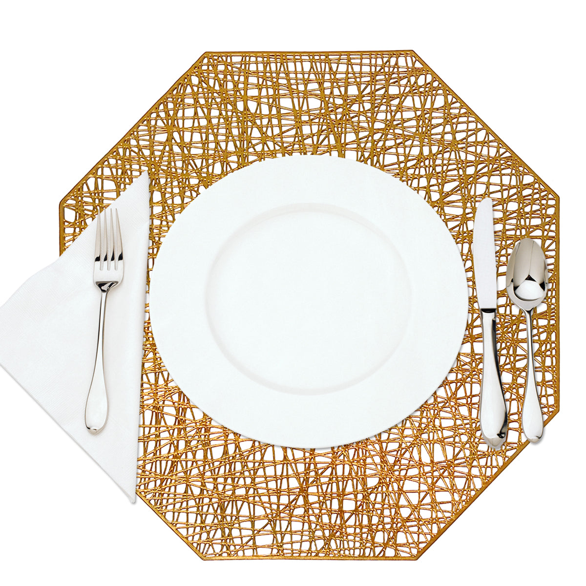 Wrapables Vinyl Metallic Colored Placemats for Weddings, Parties, Special Events (Set of 4)