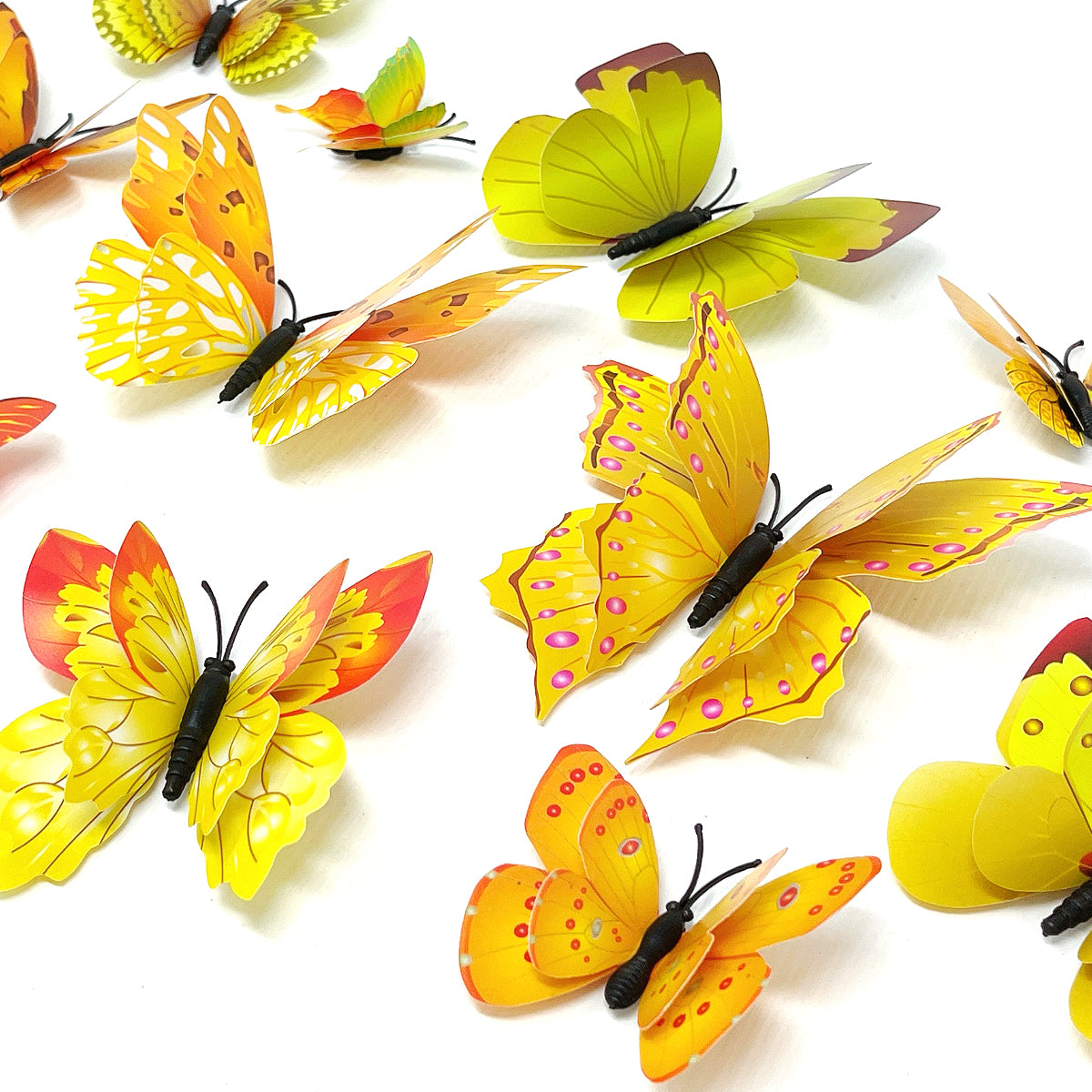 Wrapables 3D Double Wings Butterfly Wall Decor Stickers for Bedroom (24  pcs), Multi-Color, 24 Pieces - City Market
