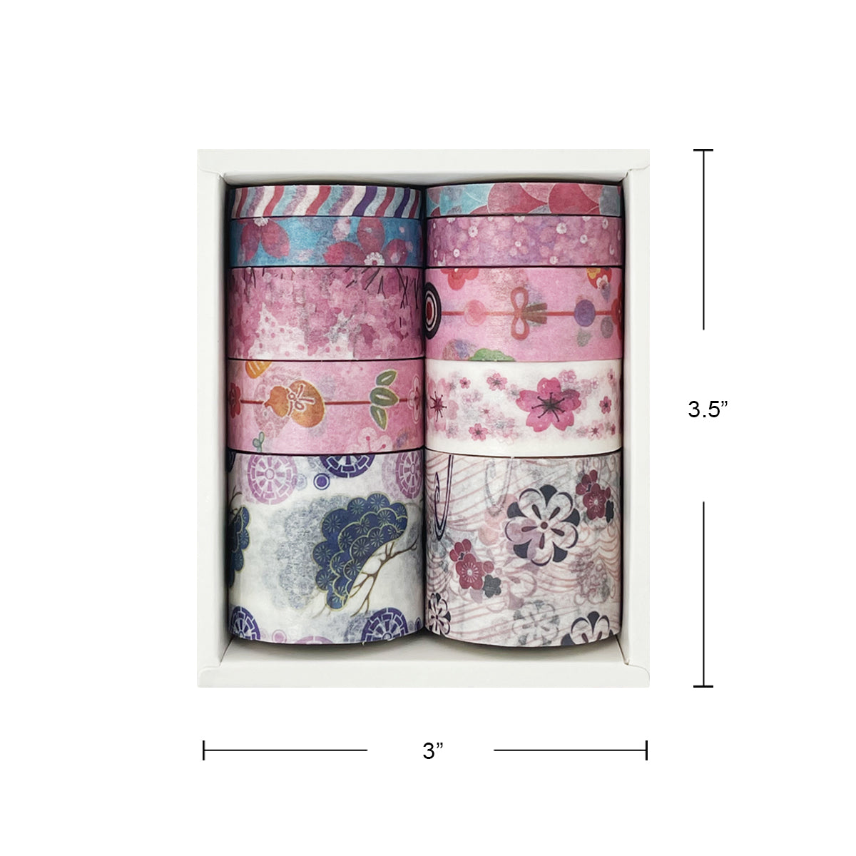 Wrapables Decorative Lace Tape (Set of 3) Pink