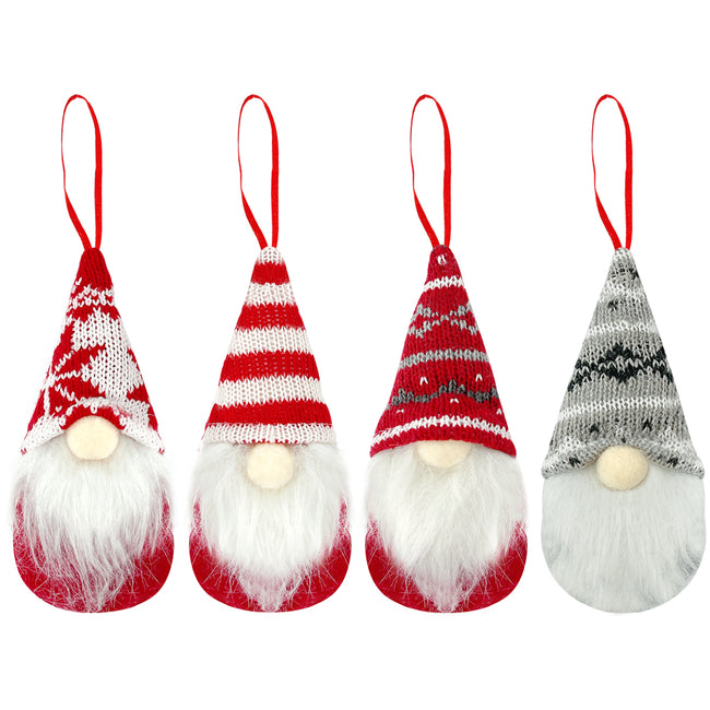 Wrapables Gnomes Christmas Tree Ornaments Holiday Decorations (Set of 4)