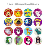 Wrapables 1 Inch Reward, Birthday, Thank You Stickers for Teachers, Students, Classrooms, Party Favors, Gifts, Boxes & Bags (1000pcs)