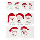 Wrapables Santa Claus Sticker Labels, Christmas Holiday Name Tags for Gifts & Stationery (45pcs)