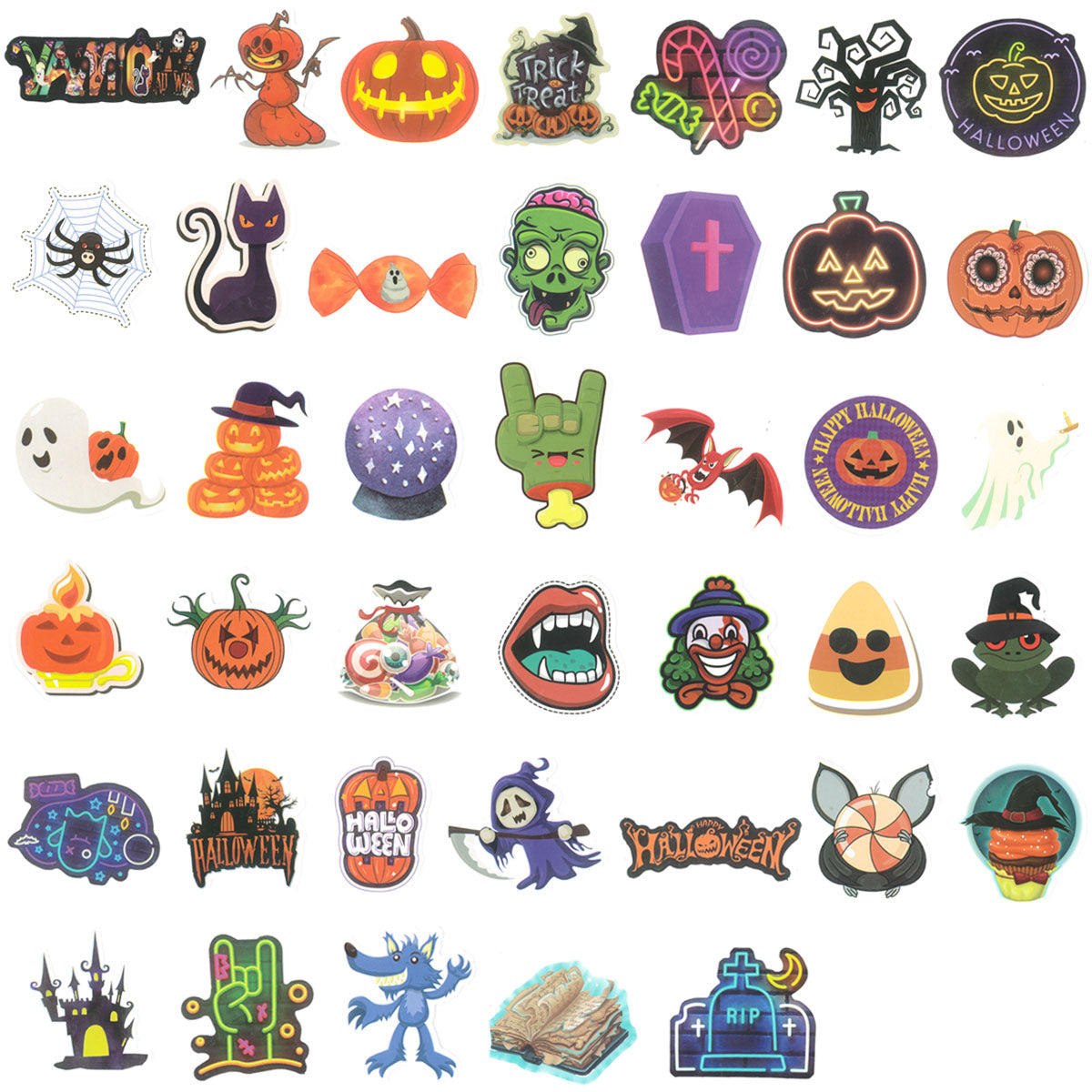Wrapables Waterproof Vinyl Stickers for Water Bottles, 100pcs, Trick or  Treat, 100 Pieces - Gerbes Super Markets