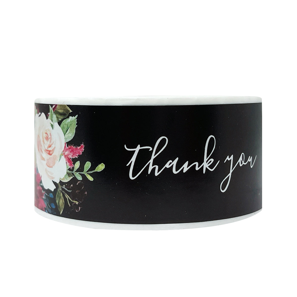 Wrapables 3" x 1" Small Business Thank You Stickers Roll, Sealing Stickers and Labels for Boxes, Envelopes, Bags, Packages