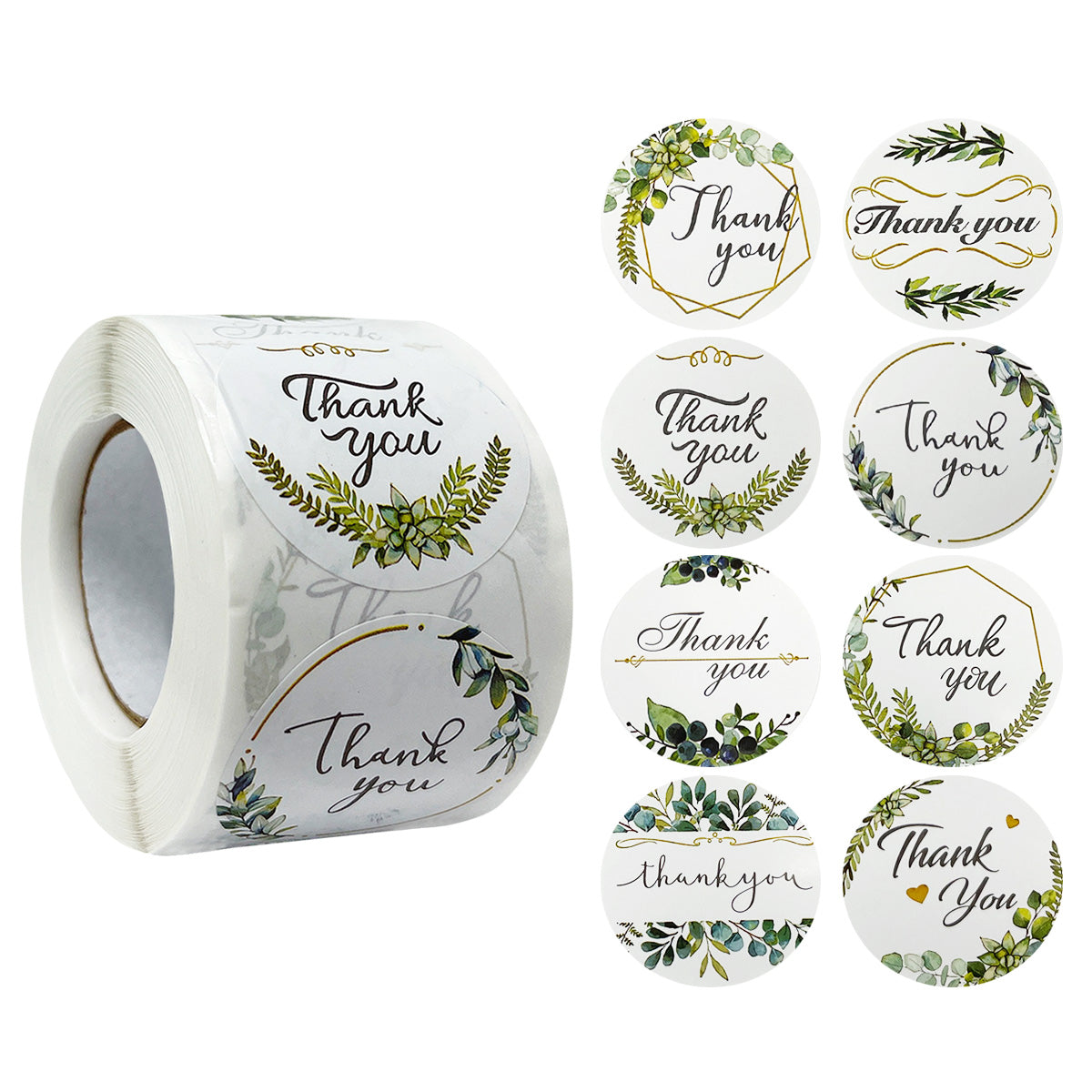 Flower Stickers 500 Pcs Thank You For Your Order Stickers Labels Thank ...