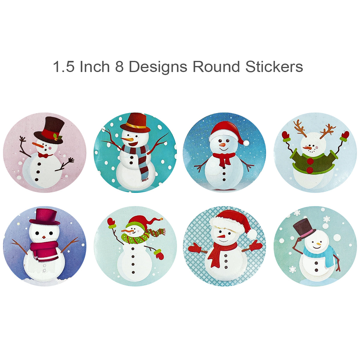 Wrapables Christmas Stickers Label Roll, Holiday Stickers for Sealing Cards, Envelopes, Gift Boxes, Festive Party Favors (500 Pcs) Festive