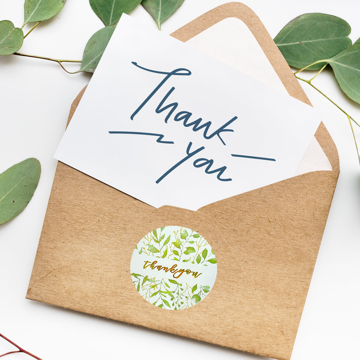 Wrapables 1.5 / 2 Thank You Stickers Roll, Sealing Stickers and Labels for Boxes, Envelopes, Bags, Small Businesses, Weddings, Parties (500pcs)