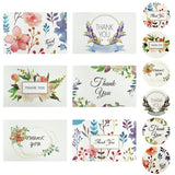 Wrapables Blank Thank You Cards with Envelopes & Seals for Weddings, Bridal Showers, Baby Showers (Set of 4), Blissful Bloom