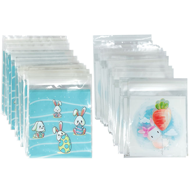 Wrapables Transparent Self-Adhesive 4" x 4" Candy and Cookie Bags, Favor Treat Bags for Parties and Wedding (200pcs)