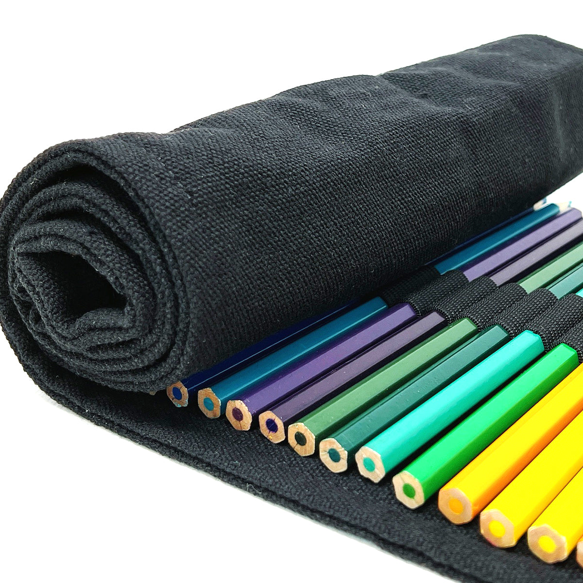 Gray Pencil Roll Wrap, Canvas Stationery Roll Up Pencil Case 72