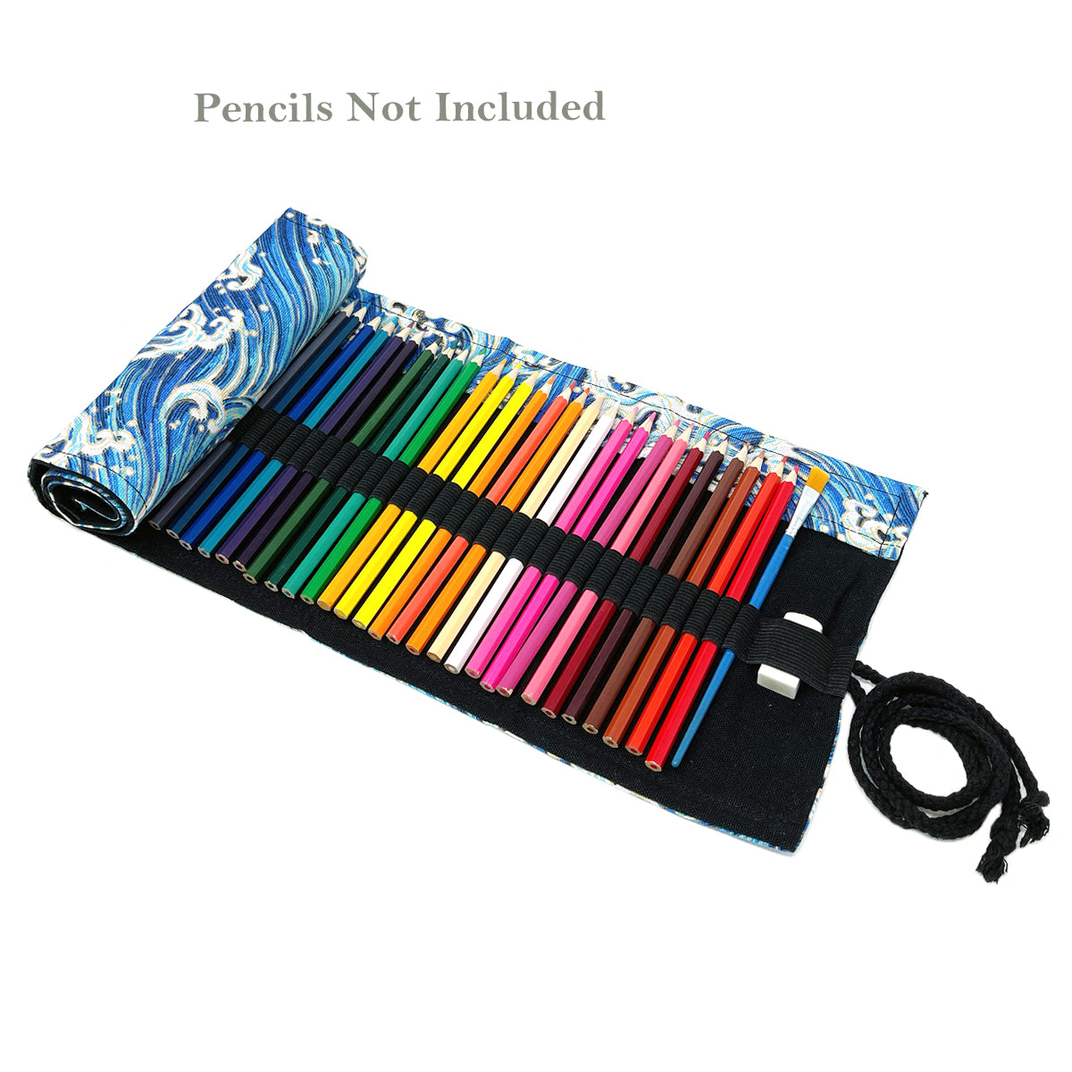 Heldig Pencil Roll Wrap,Drawing Coloring Canvas Pencil Roll 36/48/72 Slots  Artist Pencil Wrap (Pencils are NOT Included) Pencils Pouch Case Canvas