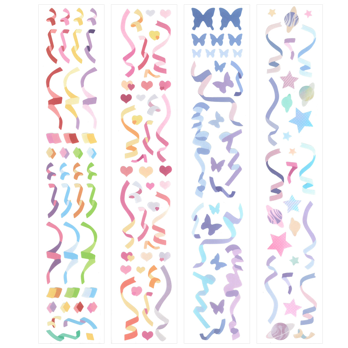 Colorful Ribbon Stickers Scrapbooking Stickers Decorative Craft