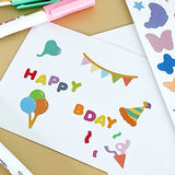 Wrapables Colorful Decorative Stickers for Scrapbooking, DIY Crafts, Stationery, Diary