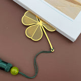 Wrapables Metallic Bookmark with Tassel for Book Lovers & Readers (Set of 2), Lotus & Clover