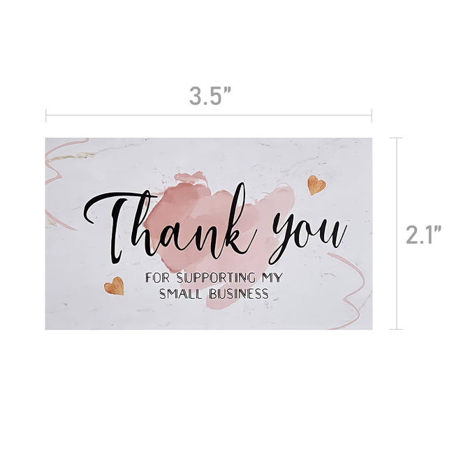 Wrapables 2.1" x 3.5" Thank You Card Inserts, Appreciation Cards for Small Business, Weddings, Bridal & Baby Showers, 120pcs