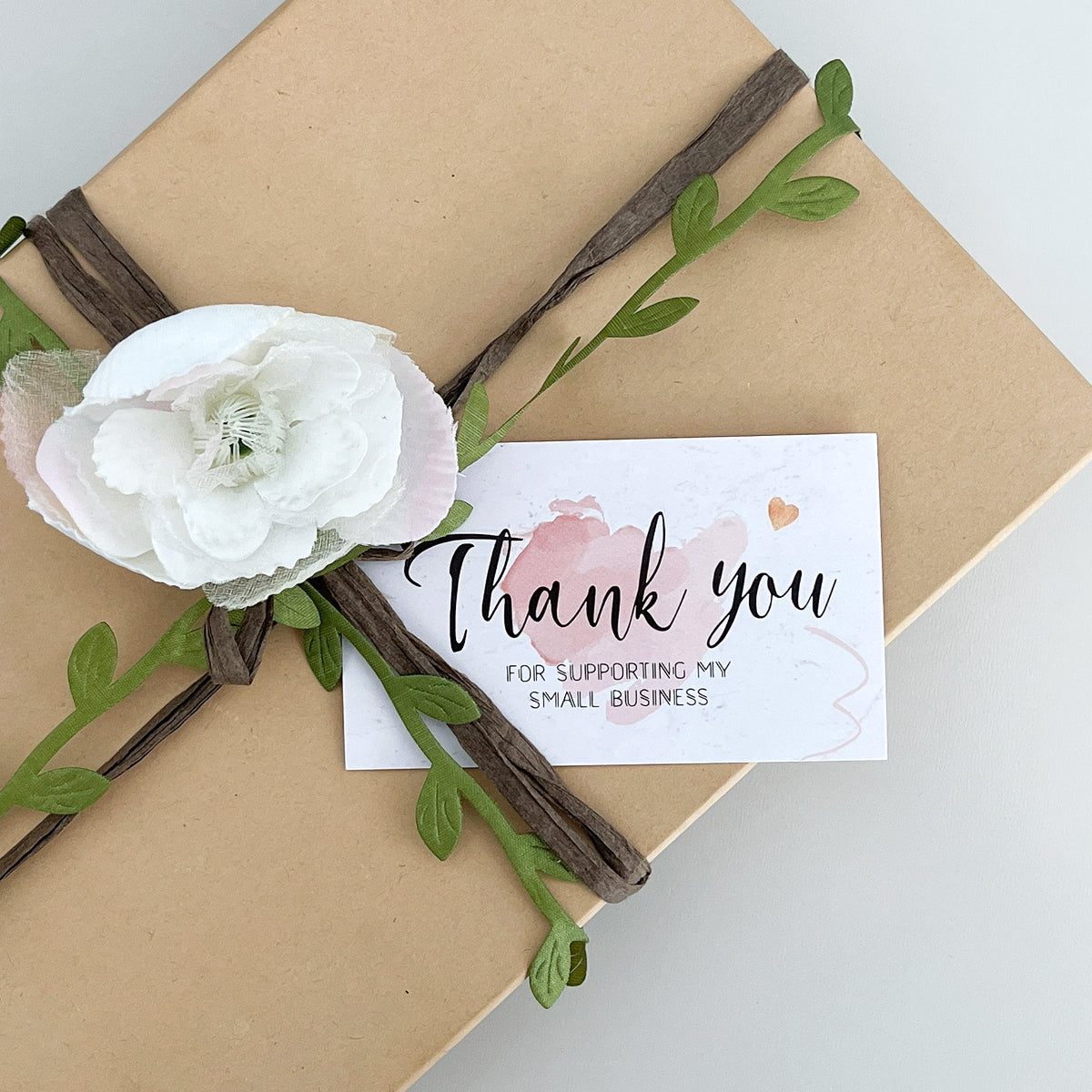 Wrapables 2.1 x 3.5 Thank You Cards for Small Business, Weddings