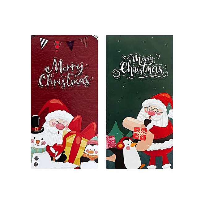 Wrapables 4" x 2" Rectangular Christmas Holiday Sealing Stickers and Labels for Packages, Gift Boxes and Bags (100pcs)