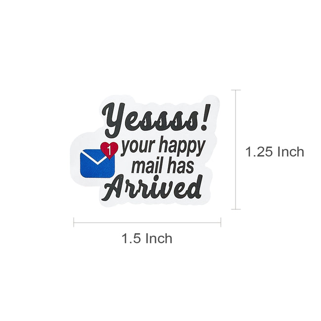 Wrapables Yessss! Arrived Small Business Thank You Stickers Roll, Sealing Stickers and Labels for Boxes, Envelopes, Bags and Packages (500pcs)