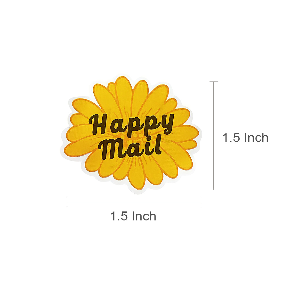 Wrapables Happy Mail Floral Small Business Thank You Stickers Roll, Sealing Stickers and Labels for Boxes, Envelopes, Bags and Packages (500pcs)