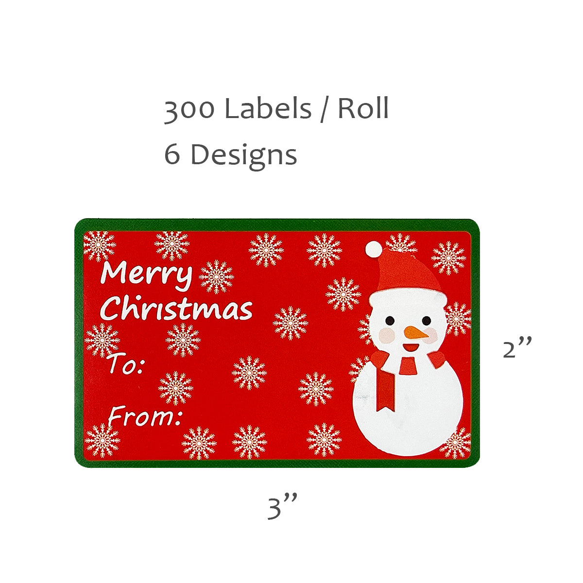 Wrapables Santa Claus Sticker Labels, Christmas Holiday Name