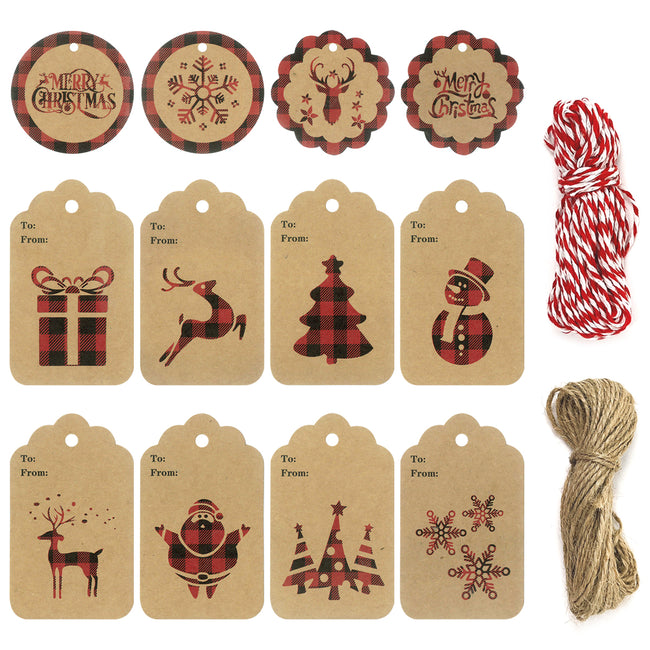 Christmas Gift Tags, Hanging Gifts Tags With String, Pink and Red Christmas  Tags for Kids, Merry Christmas Gift Tags, Gift Tag Sets of 6 