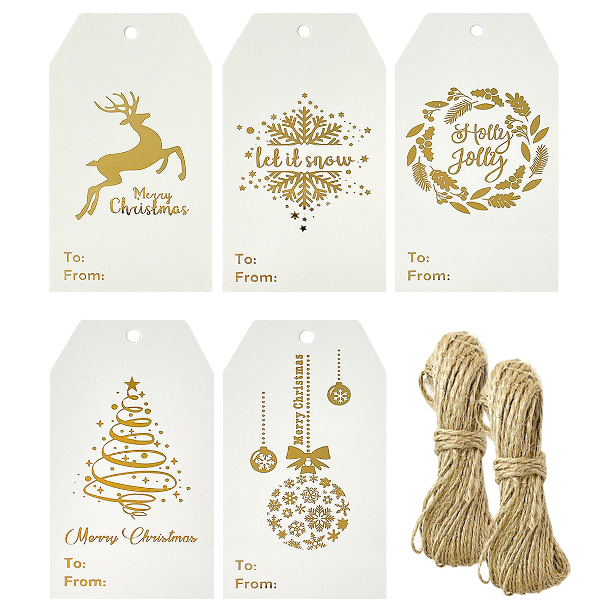Wrapables Gold Foil Christmas Holiday Gift Tags/Kraft Paper Hang Tags wrapables-gold-foil-christmas-holiday-gift-tags-kraft-paper-hang-tags