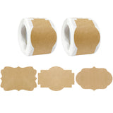 Wrapables Kraft Paper Sticker Labels for Lids, Mason Jars, Bottles, Homemade Products, Gift Wrapping, Parties