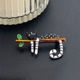 Wrapables Lounging Cats Enamel Brooch Pin