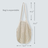 Wrapables Cotton Mesh Net Shopping Bag, Grocery Bag for Vegetables, Produce (Set of 3)