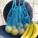 Wrapables Cotton Mesh Net Shopping Bag, Grocery Bag for Vegetables, Produce (Set of 3)