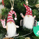 Wrapables Wooden Gnomes Hanging Christmas Tree Ornaments