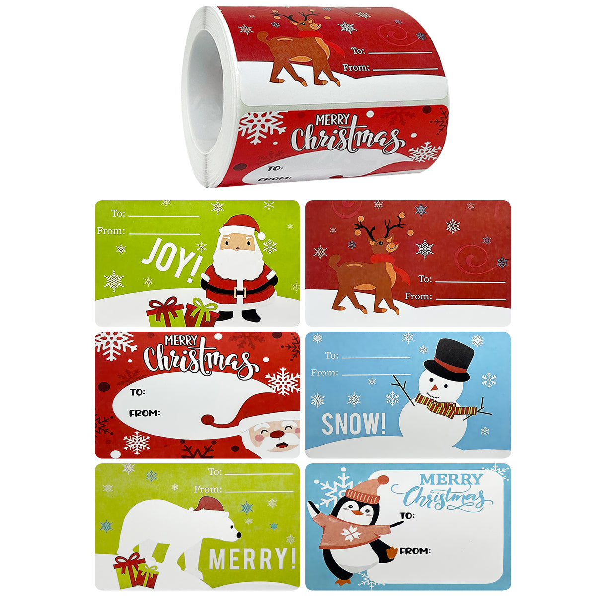 Wrapables Christmas Sticker Labels, Christmas Holiday Adhesive Gift Tags for Gifts & Stationery Arctic Joy