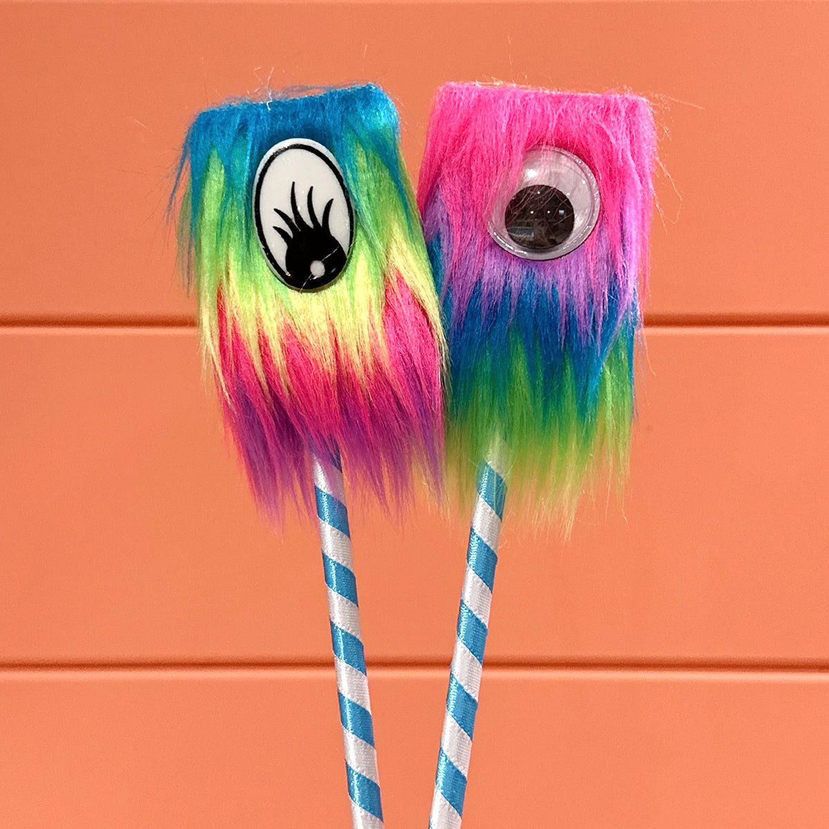 Wrapables Fluffy Rainbow Monster Pens (Set of 5)