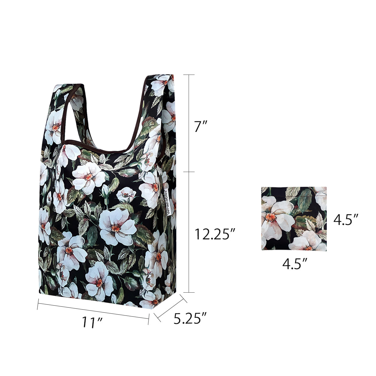 Off White Floral Bee Canvas Tote Bag