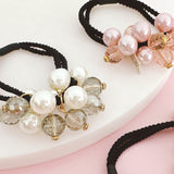 Wrapables Faux Pearls and Rhinestones Hair Ties (Set of 3)