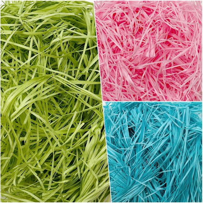 Wrapables Easter Grass Package Filler, Shredded Paper for Gift Wrapping, Basket Filling, Packing (Set of 3)