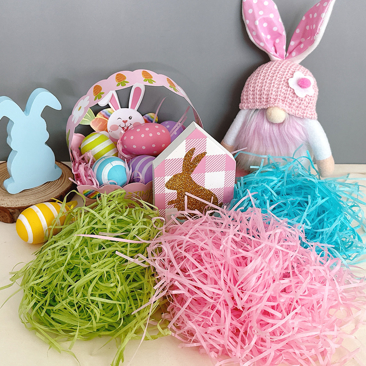 Wrapables Easter Grass Package Filler, Shredded Paper for Gift Wrappin