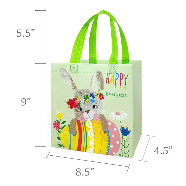 Wrapables Non-woven Easter Gift Bags, Easter Treat Bags for Egg Hunt (Set of 8)