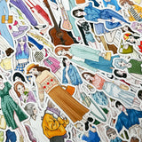 Wrapables Fashion Women People Vinyl Stickers for Scrapbooking, Journaling, Water Bottles