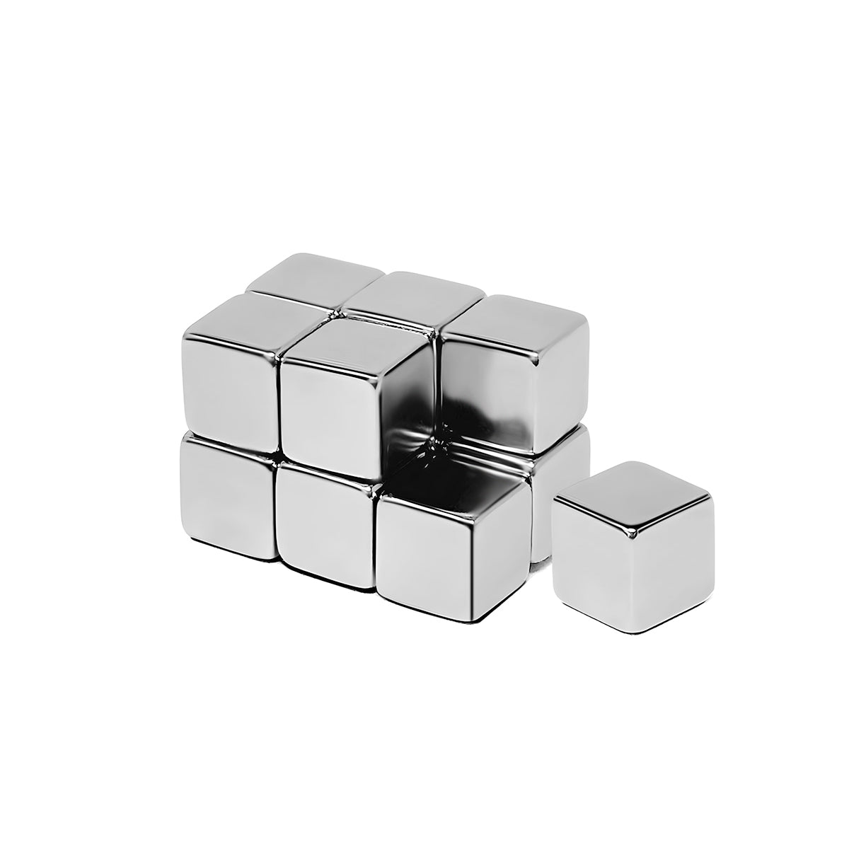 Wrapables Cube Neodymium Magnets, Strong Magnets for Refrigerator, Whiteboards, Crafts, Science Projects Set of 12 (Large)