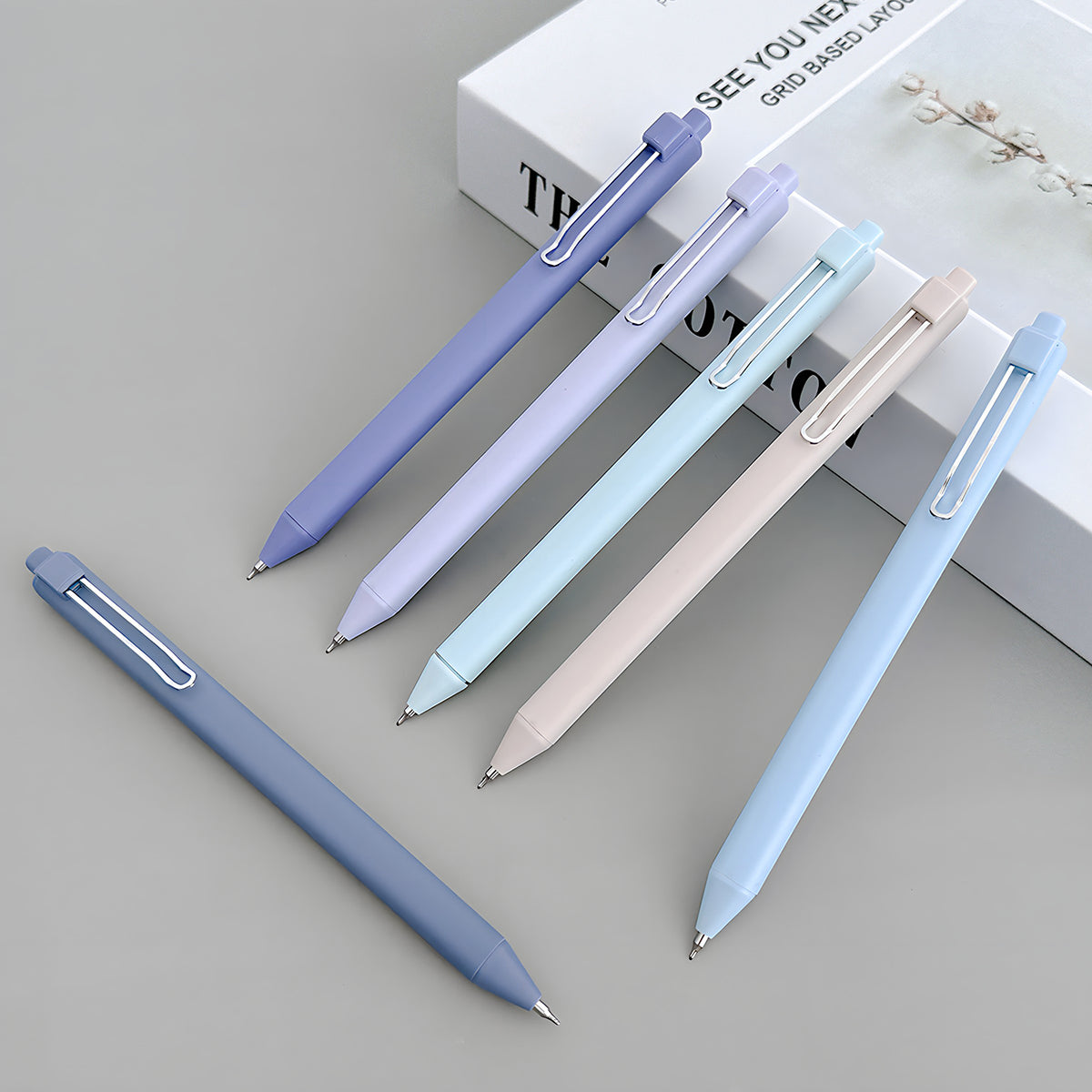 6 PCS Multicolor Pens in One, 0.5mm 6-in-1 Retractable Ballpoint Pens, 6  Colors Transparent Barrel Ballpoint Pen, Office School Supplies Students